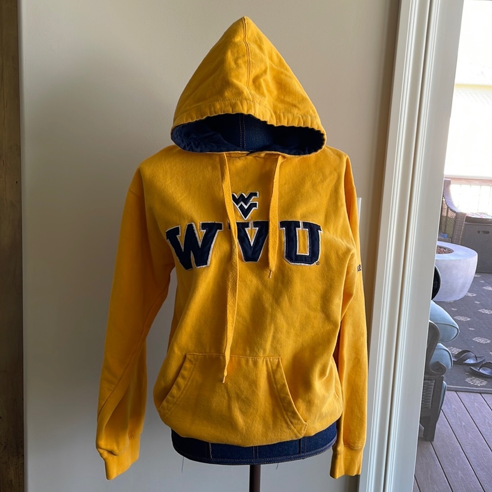 Vintage VTG 1990s WVU Hoodie Sweatshirt Unisex Women’s Mens Sz S/M
